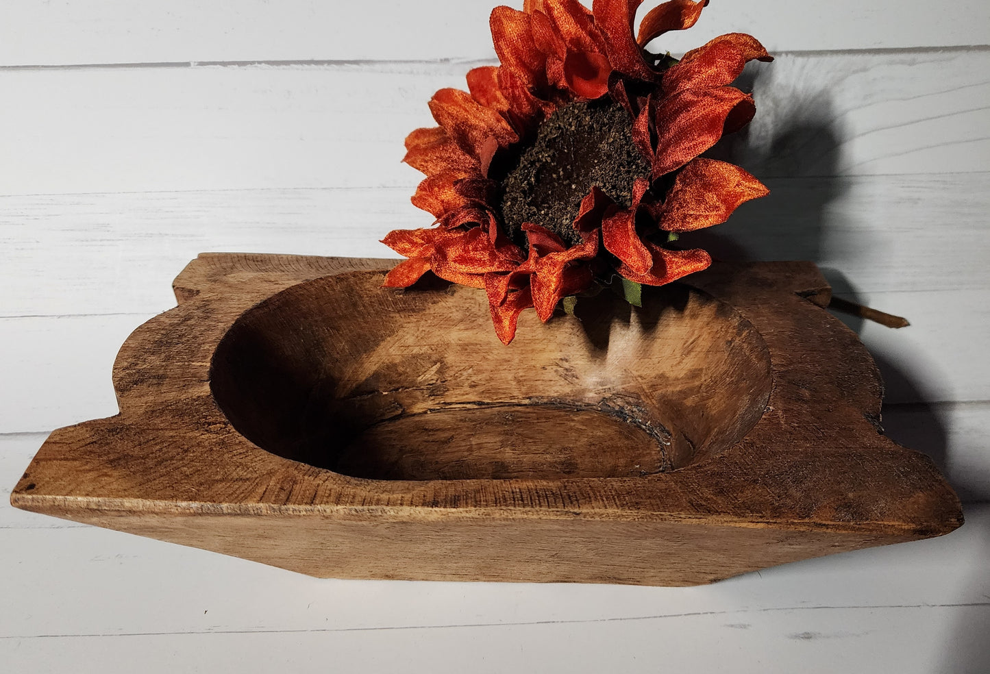 Pumpkin Spice Wood Dough Bowl Artisan Candle